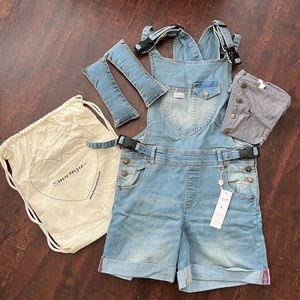 Brand new!! Mumsie Overall Classic Shortie - Size SMALL with sling